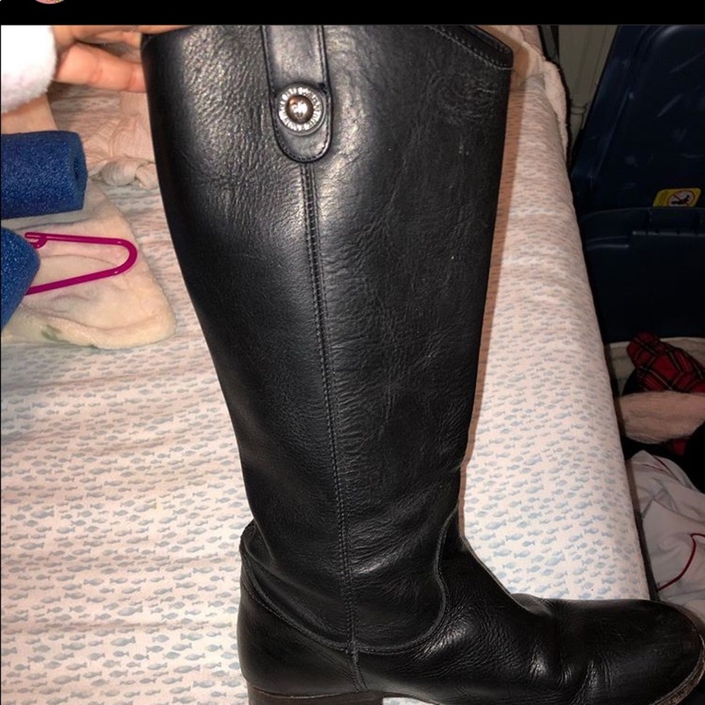Black tall Frye boots